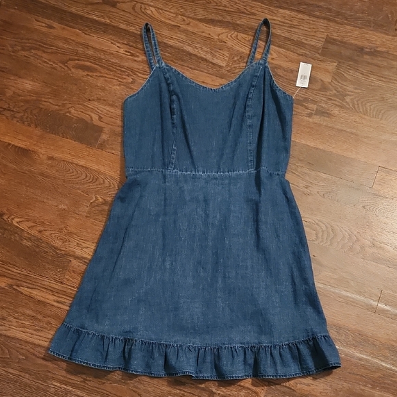 Old Navy Dresses & Skirts - Old Navy Women's Blue Denim Dress with Ruffle Hem